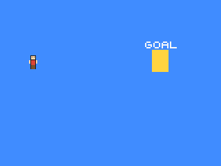 A tiny playable scene with a character and goal
